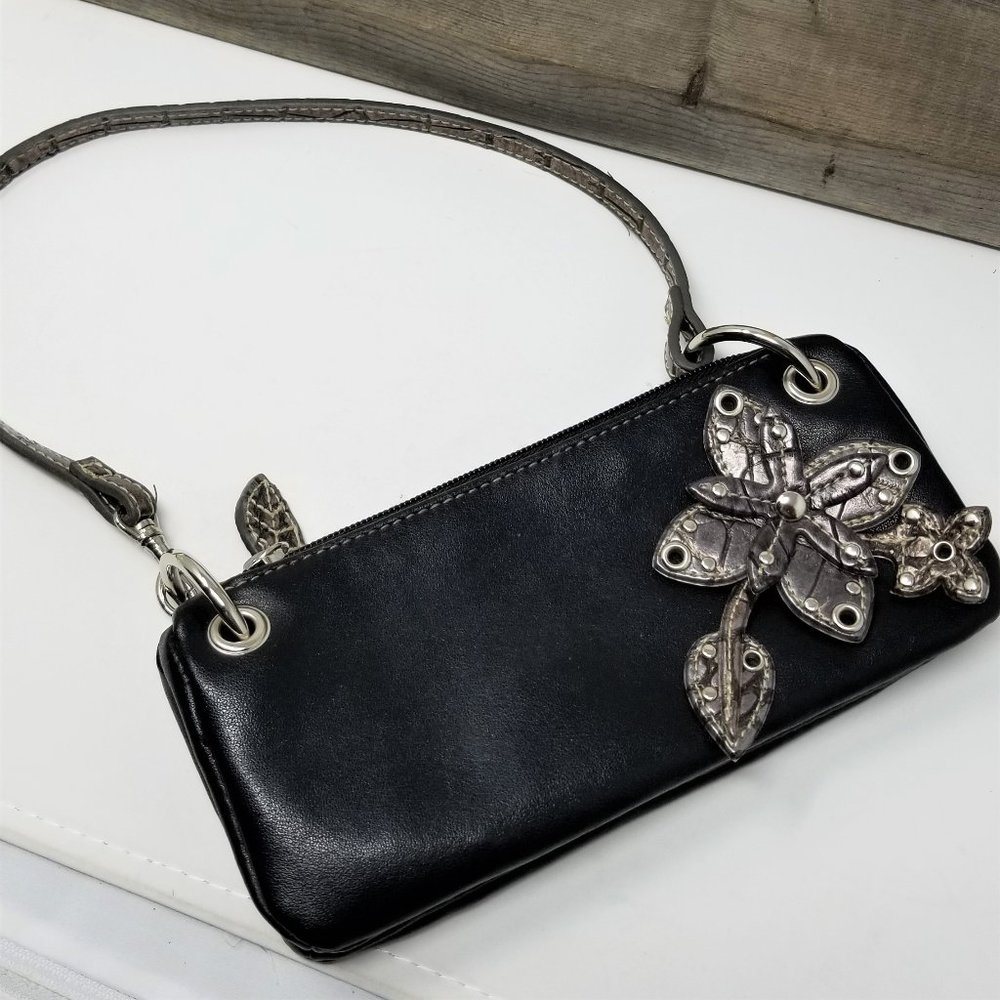 Fun Black Wristlet with Flower